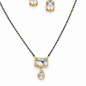 Rajsi Crystal Mangalsutra & Earring Set