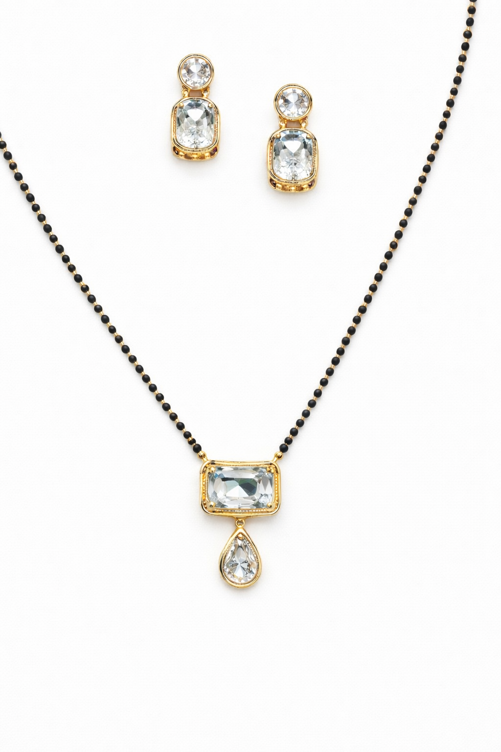 Rajsi Crystal Mangalsutra & Earring Set