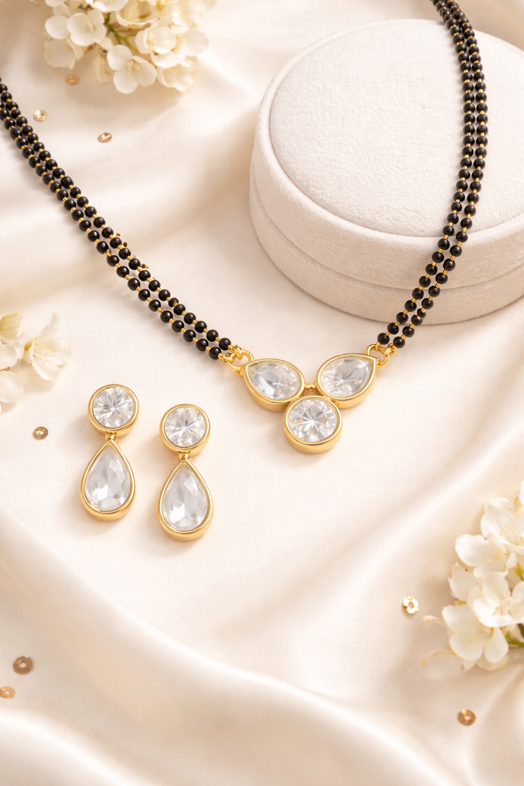 Triveni Crystal Mangal Sutra Set