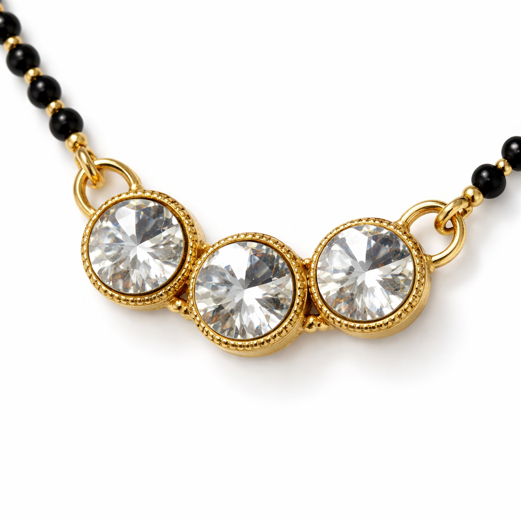 Tri Shine Crystal Mangal sutra