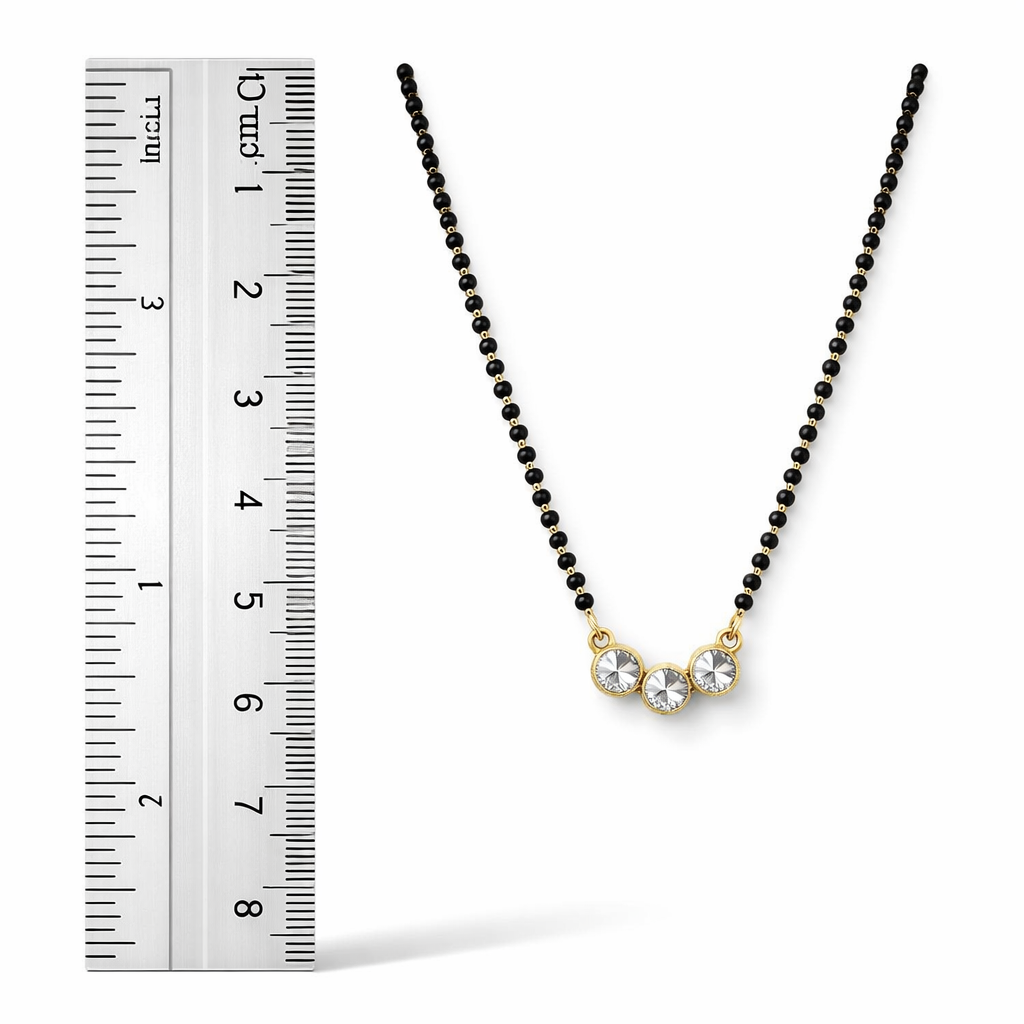 Tri Shine Crystal Mangal sutra