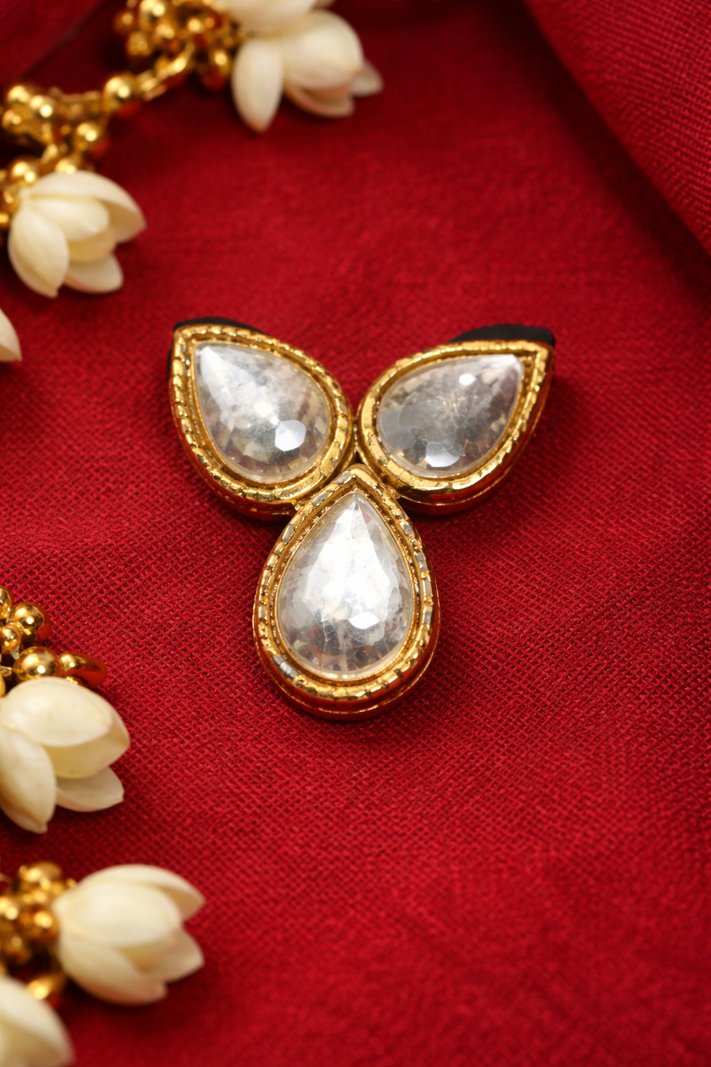 TriDrop Crystal Mangalsutra – Elegant Teardrop Pendant Necklace
