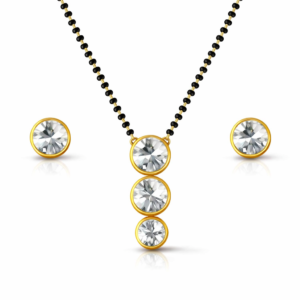 Royal Trio Crystal Mangal sutra Set