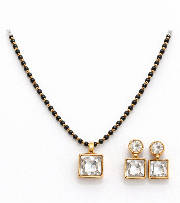 Classic Crystal Charm Mangal sutra