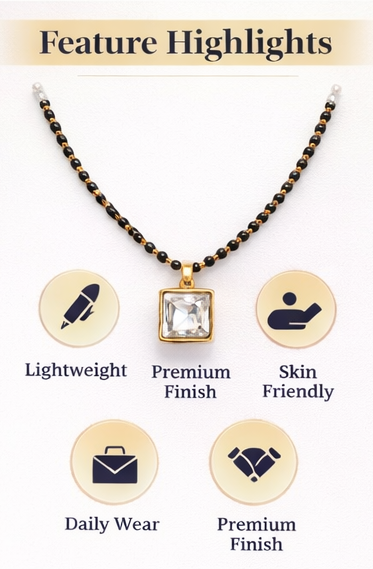 Classic Crystal Charm Mangal sutra