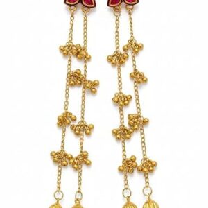 Kashmiri Gulnaar Chain Jhumki Earrings