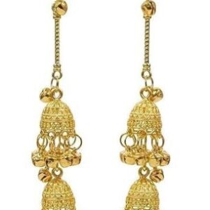 Ruby Teardrop Long Tassel Earrings